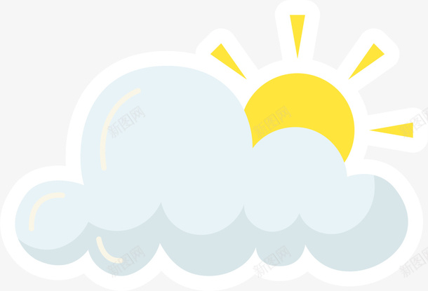 夏日卡通云朵太阳png免抠素材_88icon https://88icon.com 云朵 夏天 夏季 夏日 太阳 浮云 炎热 装饰图案