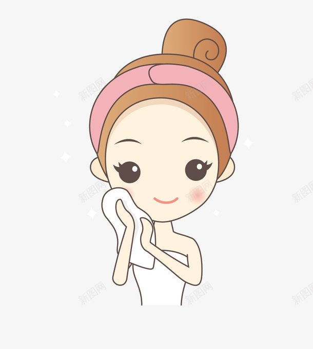 卡通手绘可爱的女孩psd免抠素材_88icon https://88icon.com 创意 动漫动画 卡通手绘 可爱的女孩 洗脸的女孩 艺术
