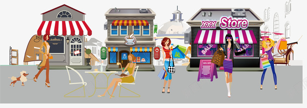 欢乐购物矢量图ai免抠素材_88icon https://88icon.com 分期购物 卡通人购物 双11购物攻略 购物场景 购物引导页 购物推车 购物说明 购物车小 矢量图