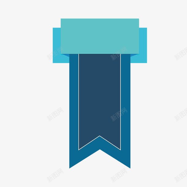 蓝色商务标签png免抠素材_88icon https://88icon.com 三角形 商务 折叠 标签 渐变 蓝色 边框