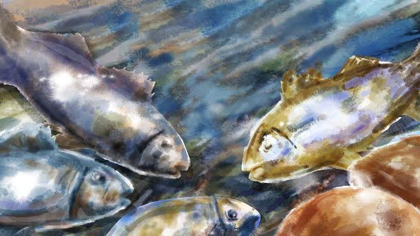 鱼和面包油画jpg设计背景_88icon https://88icon.com 动物油画 图片素材 底纹背景 文化艺术 无框画 油画 绘画书法 背景花边 装饰画 面包 食物油画 鱼 鱼和面包油画图片 鱼和面包油画图片素材下载