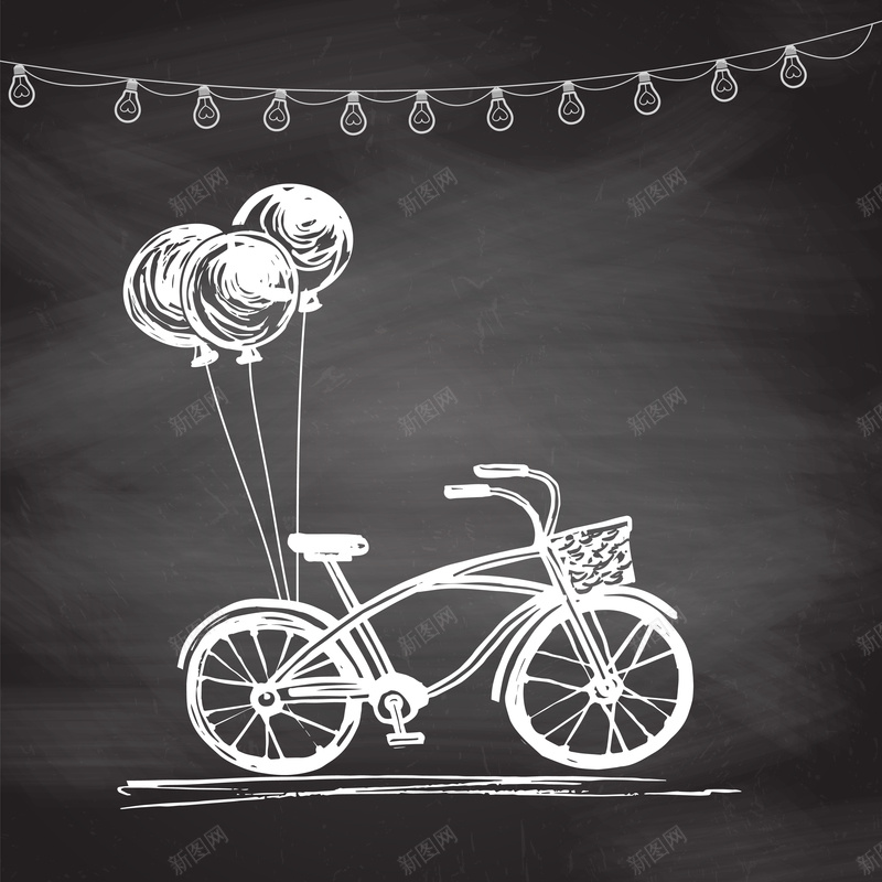 手绘粉笔画自行车背景矢量图ai设计背景_88icon https://88icon.com 浪漫 粉笔 粉笔画 粉笔背景 素材 素材背景 背景 背景素材 自行车 自行车背景 矢量图