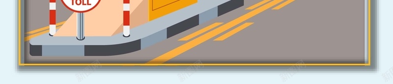 矢量卡通手绘高速公路收费站ai设计背景_88icon https://88icon.com 公路 卡通 手绘 收费员 收费站 矢量 高速 矢量图