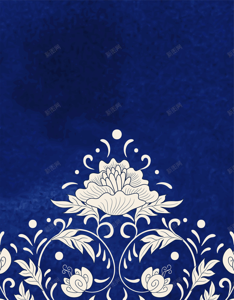 白色花纹复古矢量背景ai设计背景_88icon https://88icon.com 中国风 古典 复古 大气 底纹背景 温馨 矢量 素雅 花纹 蓝色背景 高雅 矢量图