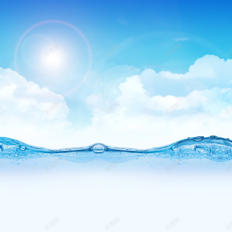 水龙头净水器蓝色背景psd设计背景_88icon https://88icon.com 净水 背景素材 蓝色 蓝色素材