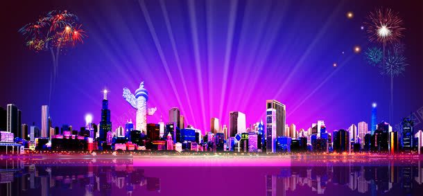 彩色城市背景jpg设计背景_88icon https://88icon.com 五一 十一 大气 彩色