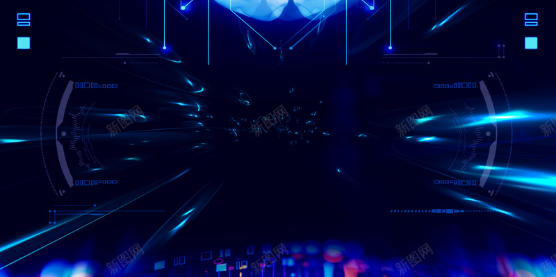 科技空间感背景图jpg设计背景_88icon https://88icon.com 光效 光晕 商务 气泡 科技 背景图