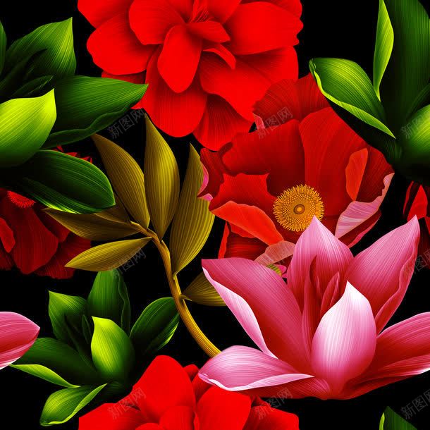 卡通花朵无缝背景jpg设计背景_88icon https://88icon.com 其它类别 卡通花朵无缝背景图片 卡通花朵无缝背景图片素材下载 卡通鲜花 图片素材 无缝拼接 无缝背景 绿叶背景 背景图案 背景花纹 背景花边 花卉背景 花朵背景 鲜花背景
