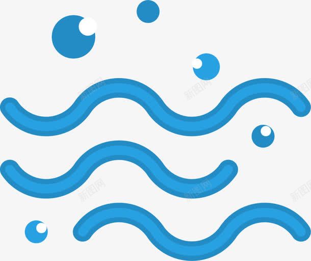 蓝色清新水流水珠png免抠素材_88icon https://88icon.com 世界节水节 水流 波浪 波纹 液体 环保 省水 节约用水