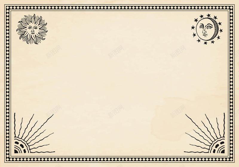 老旧手绘占扑名片矢量背景eps设计背景_88icon https://88icon.com 占扑 卡片 古老 名片 名片背景 太阳 手绘 矢量 矢量图 神秘 老旧 老旧背景 背景