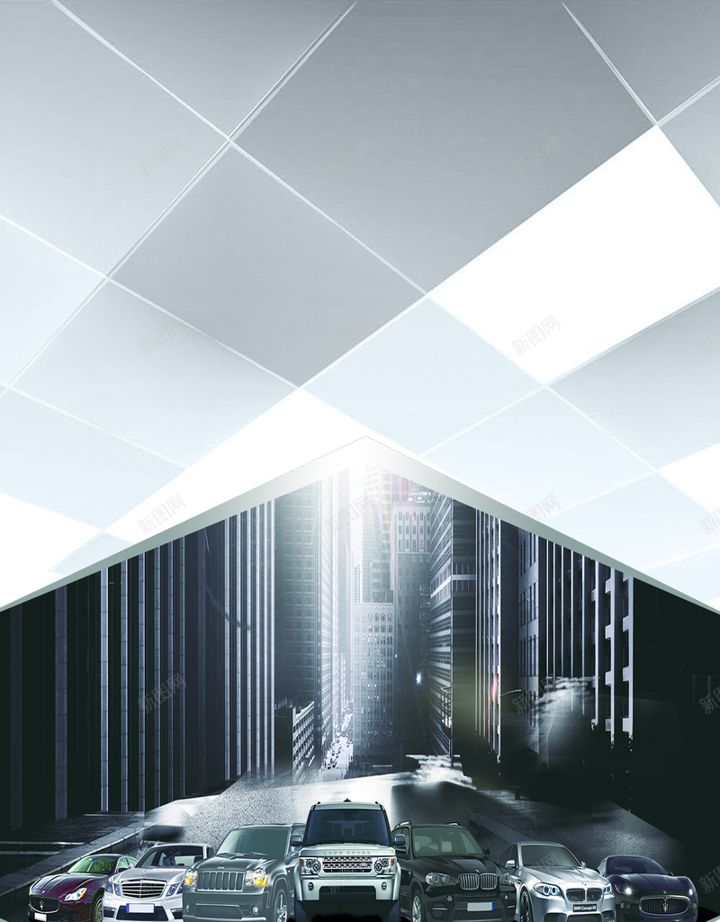 商务几何扁平H5背景psd设计背景_88icon https://88icon.com H5背景 几何 商务 扁平 汽车 灯光 灰色 白色 黑色