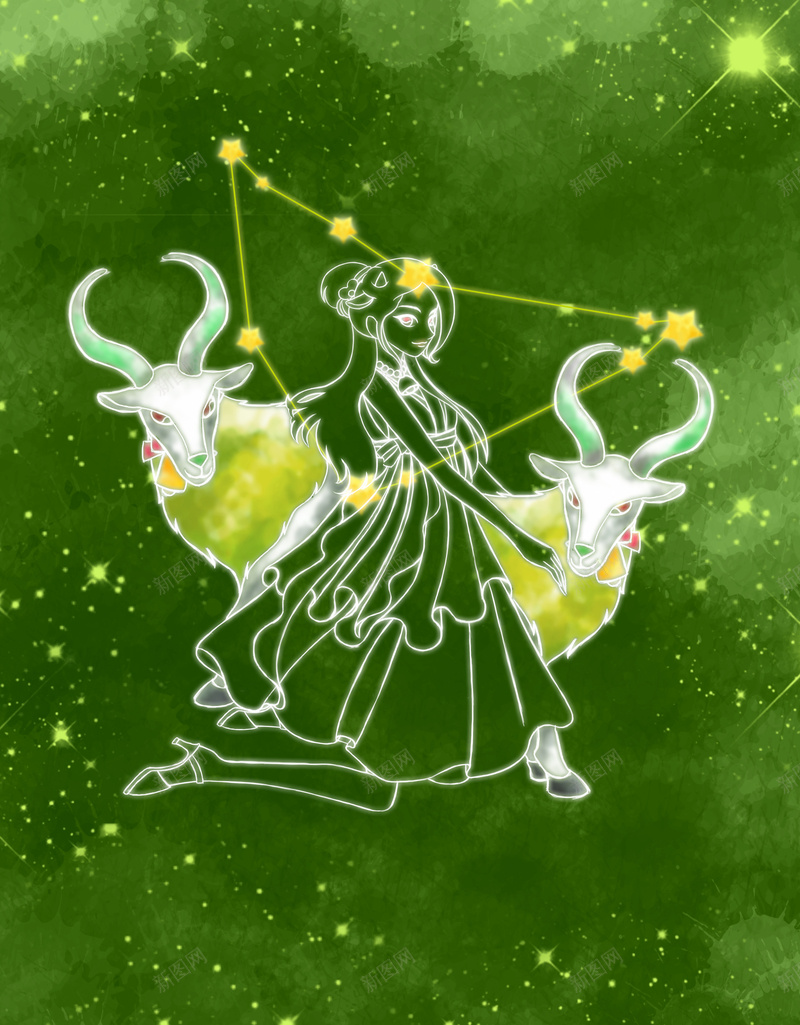 卡通淡绿色白羊座背景psd设计背景_88icon https://88icon.com 专属星座 卡通动 幸运星座 星座介绍 星座传单 星座名片 星座海报 星座物语 星座设计 星星 蓝色