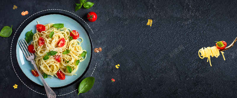 意大利面美食卡通蓝色海报banner背景psd设计背景_88icon https://88icon.com banner 卡通 吃货 广告 意大利面 海报 深夜食堂 美味 美食 背景 蓝色 零食 食品 食物 餐具