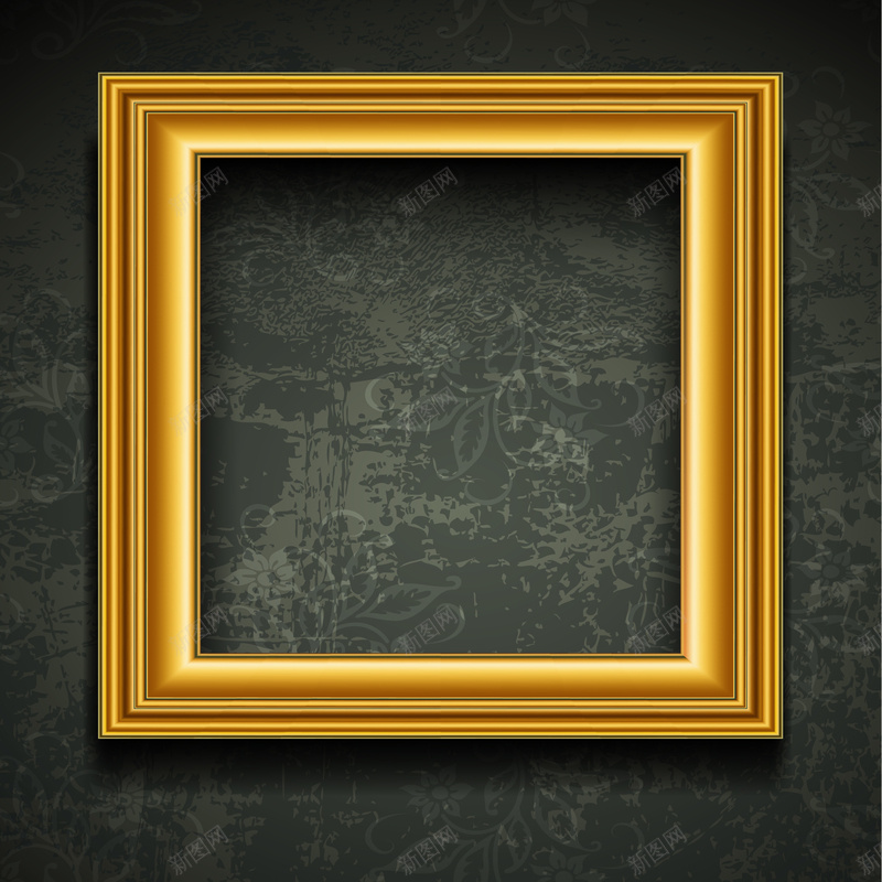 金色方框黑色纹理背景矢量图ai设计背景_88icon https://88icon.com 方框 海报 纹理 背景 质感 金色 黑色 矢量图