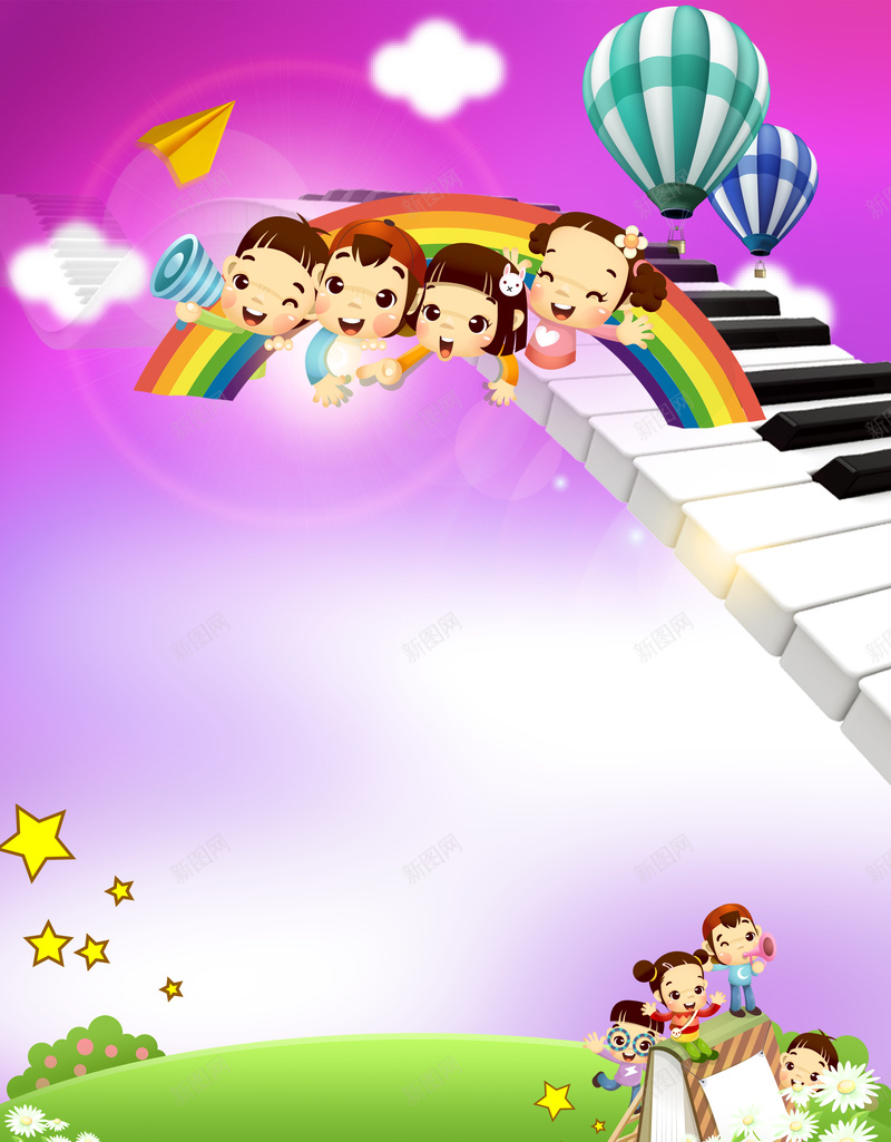 卡通钢琴儿童紫色背景psd设计背景_88icon https://88icon.com 儿童 卡通 培训 培训班 教育 文化 童趣 背景 艺术 补习 补习班 钢琴