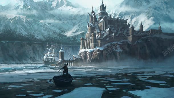 蓝色雪山冰块河流jpg设计背景_88icon https://88icon.com 冰块 河流 蓝色 雪山