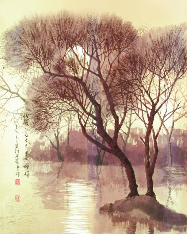湖泊树木水墨画jpg设计背景_88icon https://88icon.com 图片素材 底纹 底纹背景 手绘 插画 水墨画 湖泊树木水墨画图片 湖泊树木水墨画图片素材下载 背景 背景墙 背景花边