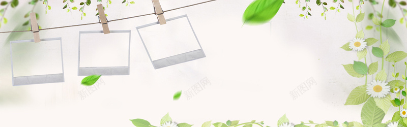 照片框清新文艺bannerpsd设计背景_88icon https://88icon.com 同学录 复古 怀旧 斑驳背景 树叶 照片 照片墙 照片墙模板 照片框 相册 相框 纪念册