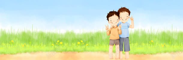 家庭哥俩漫画背景bannerjpg设计背景_88icon https://88icon.com banner 哥俩 家庭 漫画 背景