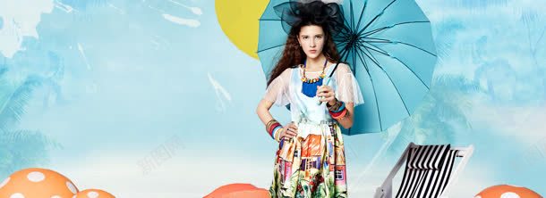 女装蓝天美女首页jpg设计背景_88icon https://88icon.com 女装 美女 蓝天