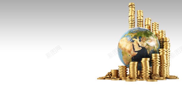 金币地球商务背景jpg设计背景_88icon https://88icon.com 商务背景 地球 金币