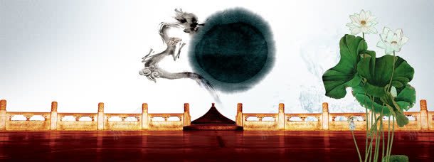 茶文化水墨荷花背景bannerjpg设计背景_88icon https://88icon.com banner 水墨 祥龙 背景 茶文化 荷花