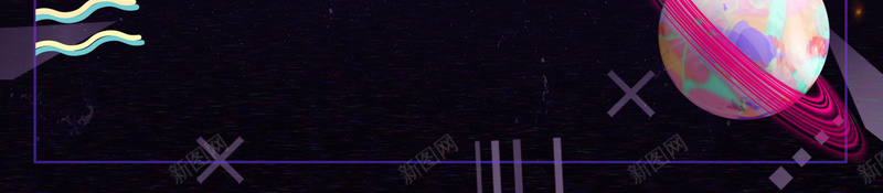 蒸汽波时尚创意海报psd设计背景_88icon https://88icon.com 亮色 几何图形 撞色 时尚 渐变 蒸汽波 边框 鲸鱼