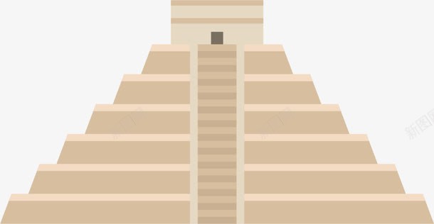 卡通黄色玛雅金字塔png免抠素材_88icon https://88icon.com 卡通建筑 旅游景点 标志建筑 玛雅金字塔 装饰图案 金字塔