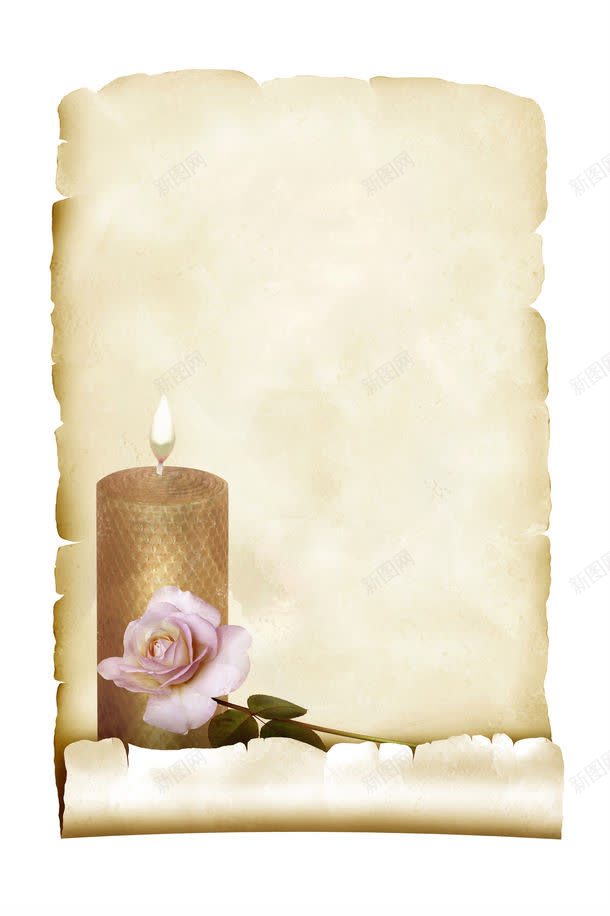 羊皮纸与蜡烛jpg设计背景_88icon https://88icon.com 卷轴 卷页 图片素材 底纹背景 怀旧纸张 玫瑰花 羊皮纸 羊皮纸与蜡烛图片 羊皮纸与蜡烛图片素材下载 背景花边 蜡烛