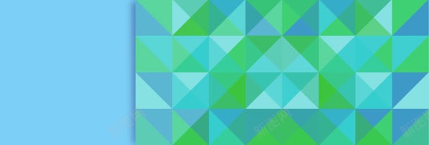 蓝绿彩色拼接方形bannerjpg设计背景_88icon https://88icon.com 扁平化 方块背景