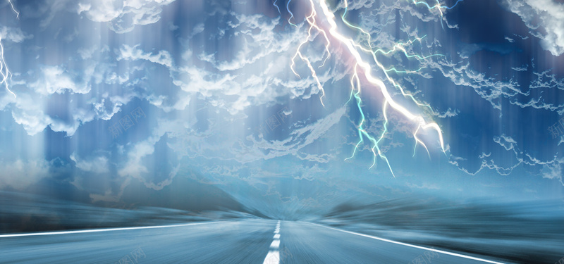 雷电psd设计背景_88icon https://88icon.com 大气 海报banner 闪电