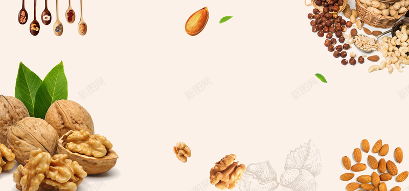简约清新零食大促banner背景图片 简约清新零食大促banner背景