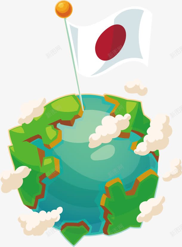 白云环绕的星球png免抠素材_88icon https://88icon.com 地球 宇宙星球 日本 日本国旗 星球 矢量png