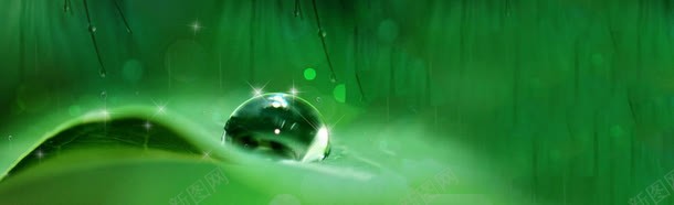 绿色树叶水滴清新背景bannerjpg设计背景_88icon https://88icon.com banner 树叶 水滴 清新 绿色 背景