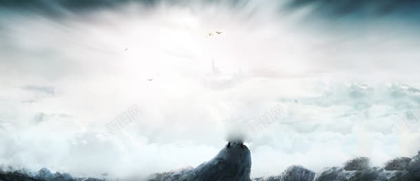 白云雪山背景jpg设计背景_88icon https://88icon.com 白云 雪山 鸽子