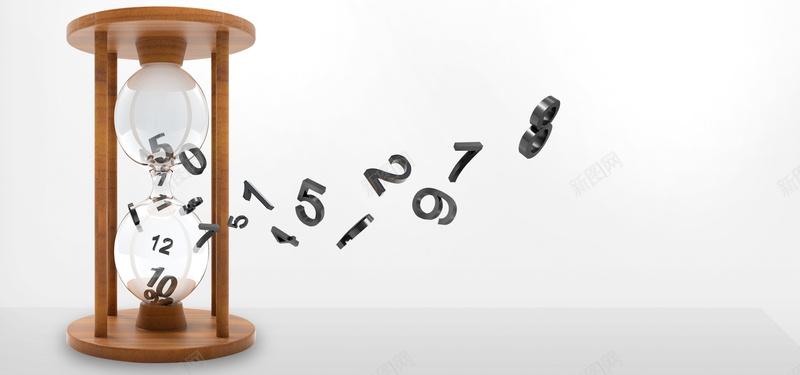 立体数字时间漏斗psd设计背景_88icon https://88icon.com 小清新 数字 文艺 海报banner 漏斗海报 立体数字时间漏斗 简约