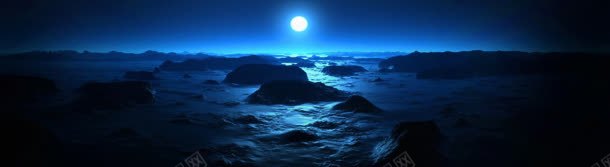 海洋夜景banner创意jpg设计背景_88icon https://88icon.com 宣传 幸福 建筑群 房子 湖海 街道