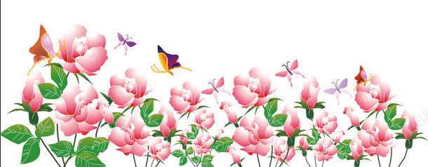 精美花卉植物banner背景jpg设计背景_88icon https://88icon.com 玫瑰花 蝴蝶