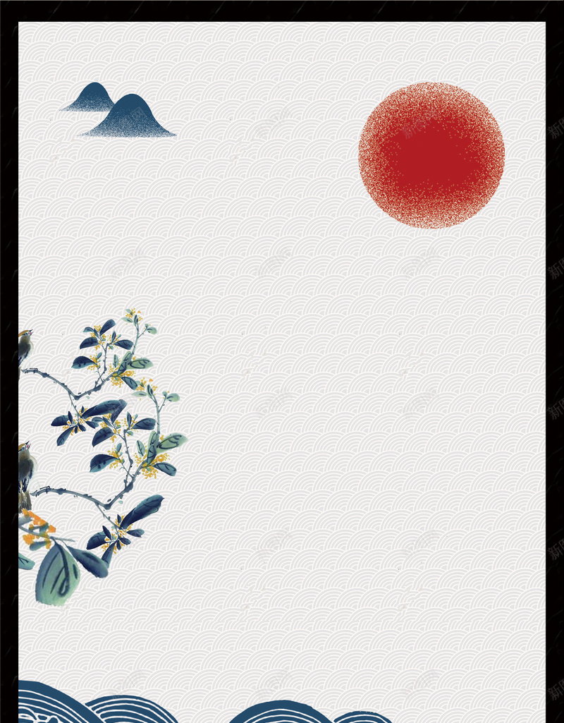 彩色山水彩绘无框画背景psd设计背景_88icon https://88icon.com 中国风 山水无框画背景 彩色 无框画 无框画画芯 日出 树叶 简约 高清无框画 鸟