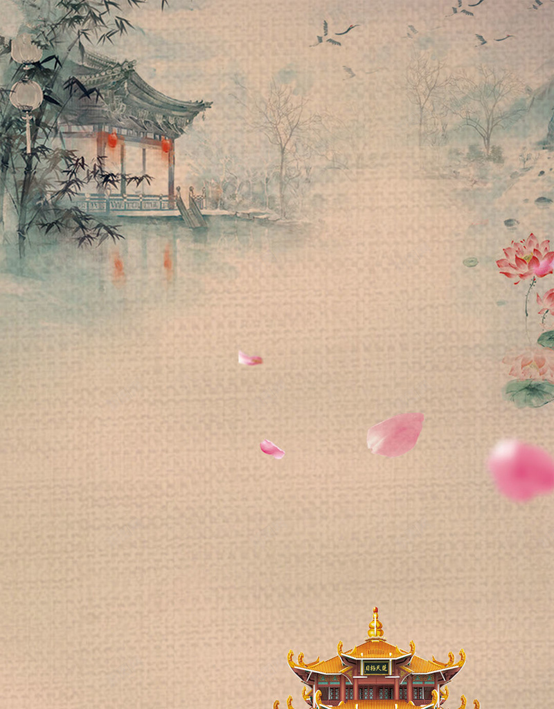 武汉黄鹤楼中国风旅游旅行psd设计背景_88icon https://88icon.com 中国风 旅游 旅行 武汉 花瓣 风景区 风景名胜 黄鹤楼