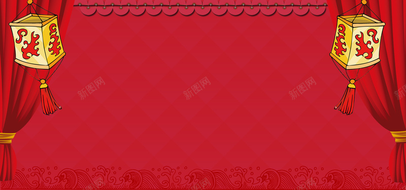 中国风红色淘宝海报背景psd设计背景_88icon https://88icon.com 中国风 喜庆 帘布 淘宝海报背景 灯笼 祥云 祥云纹理 红色