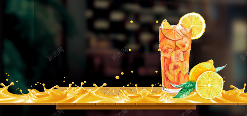 盛夏渐变橙汁黑色背景psd设计背景_88icon https://88icon.com 冰爽特饮 凉茶 夏日酷饮 夏日饮料 果汁 果汁鸡尾酒 果茶 柠檬汁图片 清凉 爽口 饮品