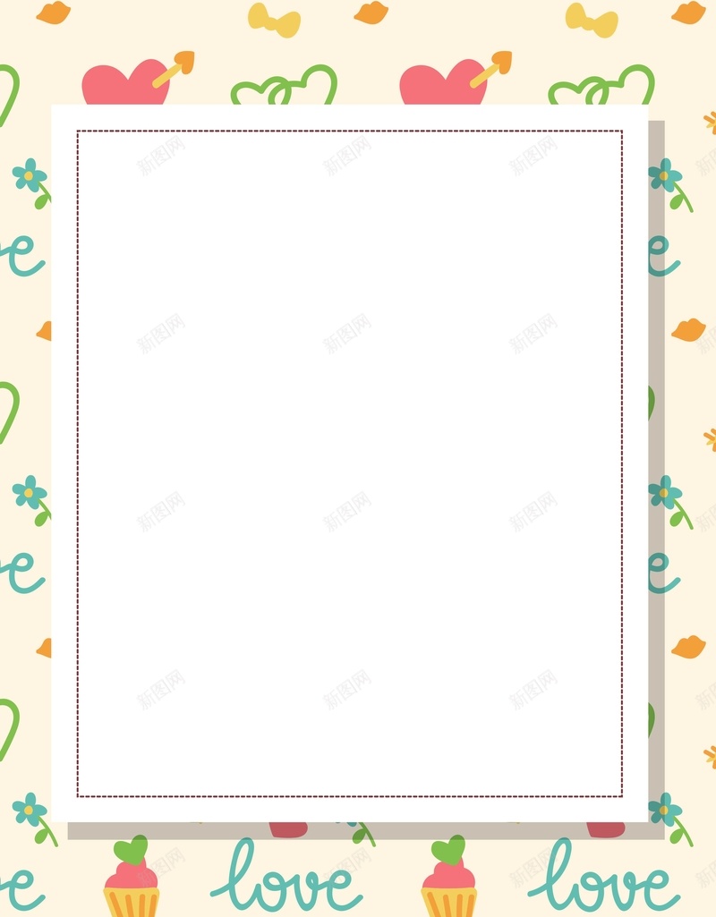 矢量小清新手绘婚庆边框背景ai设计背景_88icon https://88icon.com love 丝带 婚庆 小清新 心形 情人节 手绘 海报 矢量 米色 背景 边框 矢量图