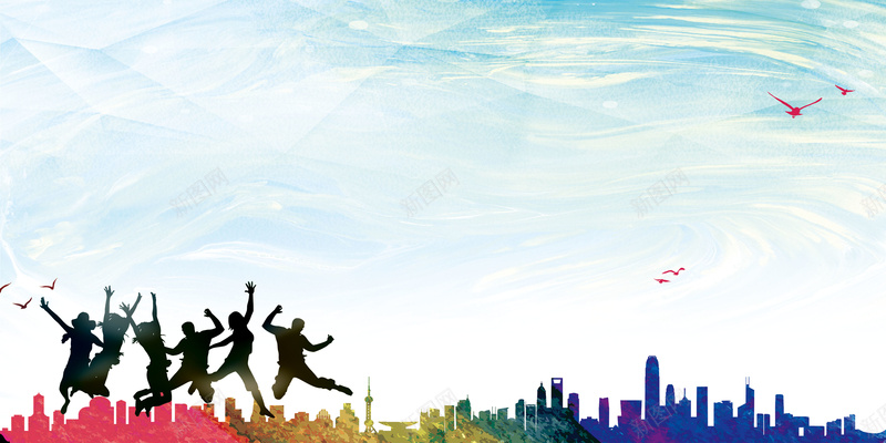 奋斗青春最美丽展板海报背景psd设计背景_88icon https://88icon.com 企业展板 城市 奋斗 展板 活力 海报 青春 青春活力