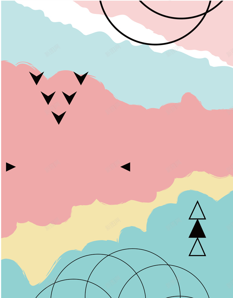 彩色简约扁平线条色块主题海报矢量图ai设计背景_88icon https://88icon.com 几何 形体 彩色 海报 渐变 简约 线条 色块 设计 矢量图
