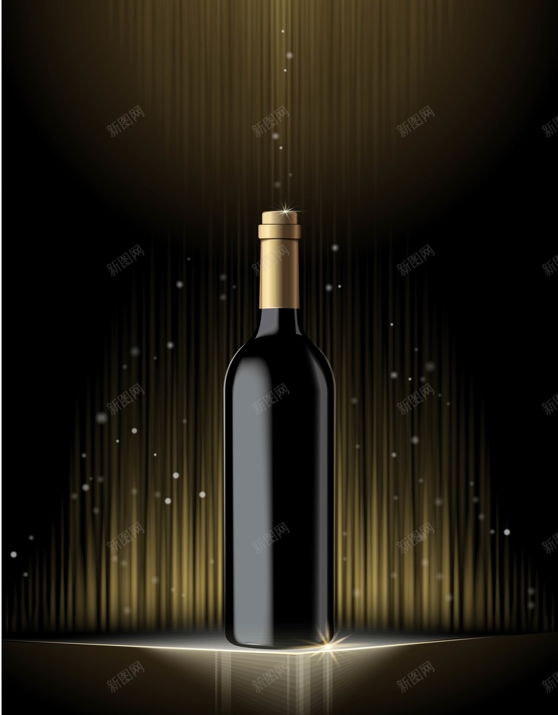矢量欧式质感炫光红酒背景jpg设计背景_88icon https://88icon.com 光芒 欧式 海报 炫光 矢量 立体 红酒 背景 质感 酒瓶 金色 黑色