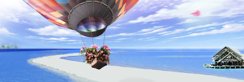 缤纷夏日清爽背景psd_88icon https://88icon.com 夏天 夏日 天猫 摄影 气球 沙滩 海报banner 海边 淘宝 清爽 激情 酷爽 风景