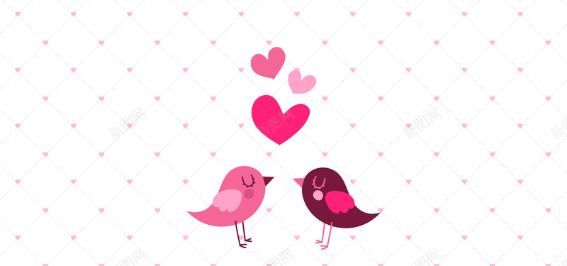 粉色婚礼卡通纹理白色banner背景psd设计背景_88icon https://88icon.com 婚庆 婚礼 小清新 广告 手绘 文艺 爱心 白点 简约 粉色婚礼 素材 结婚 背景 设计 鸟