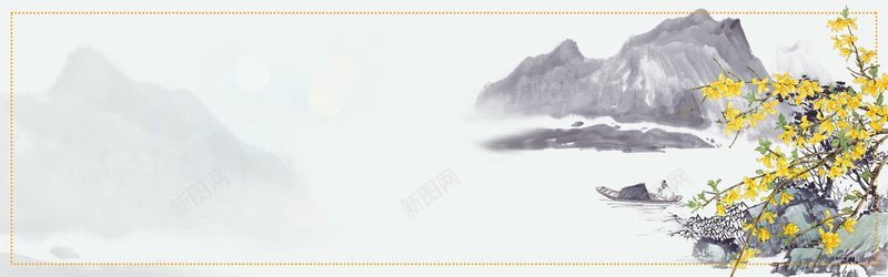 春天banner背景图psd设计背景_88icon https://88icon.com 中式 古风 国风 复古 大气 山水 扁平化 文艺 梦幻 梨花 浪漫 清新 竹子 简约 节 迎春花 鹤