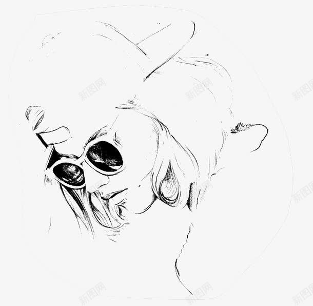 素描头像png免抠素材_88icon https://88icon.com 手绘美女 插画美女 肖像插画